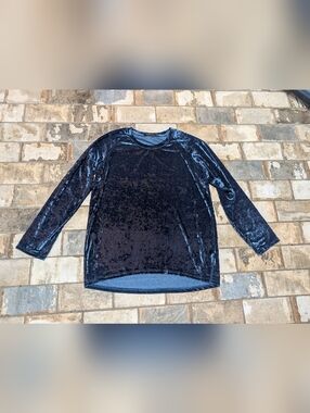 Urban CoCo XL Cobalt Blue Crushed Velvet Top